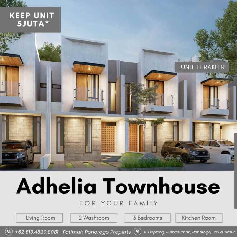 jual cepat rumah 2 lantai syariah terakhir ponorogo