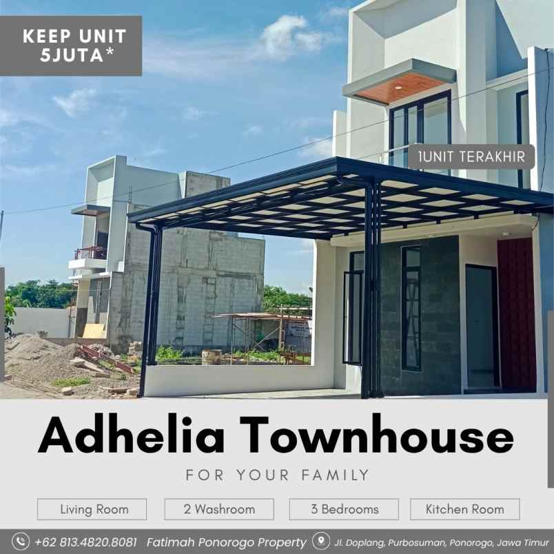 jual cepat rumah 2 lantai syariah terakhir ponorogo
