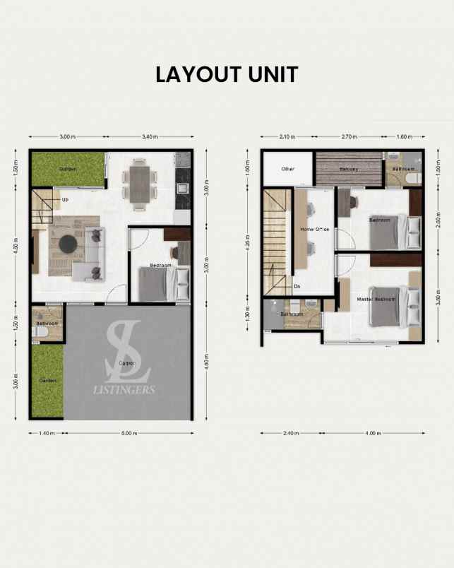 kayu manis bellevue rumah 2 lantai nempel bintaro