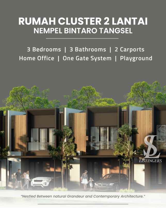 kayu manis bellevue rumah 2 lantai nempel bintaro