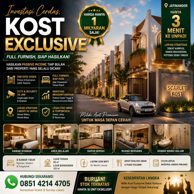 kos eksklusif one gate dekat itb unpad