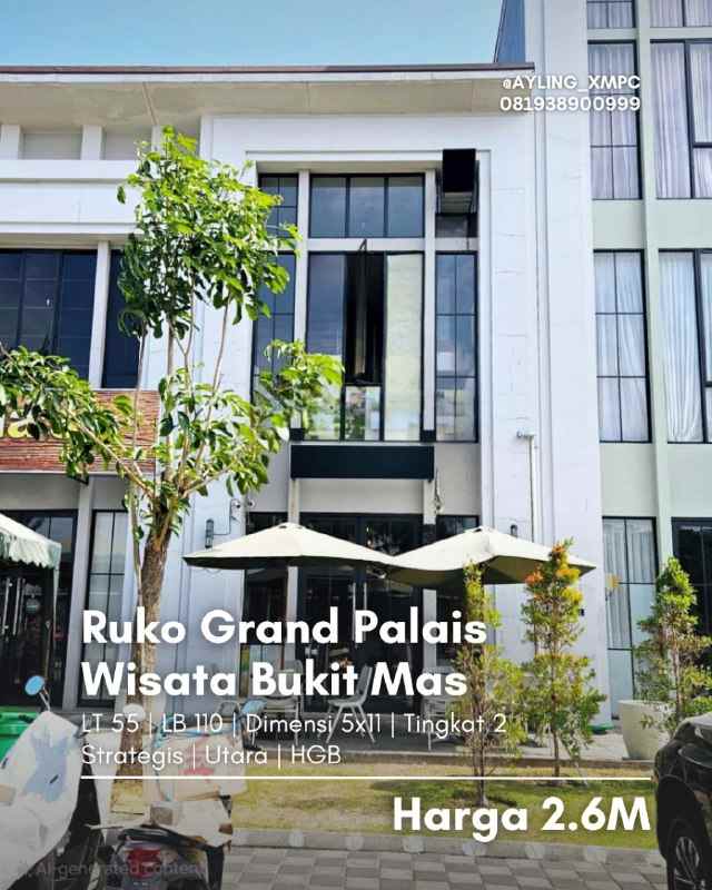 ruko grand palais wisata bukit mas strategis