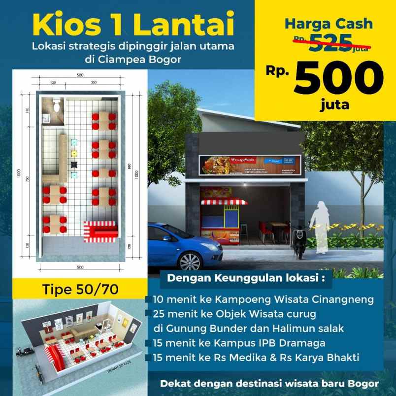 ruko gudang kantor ciampea bogor