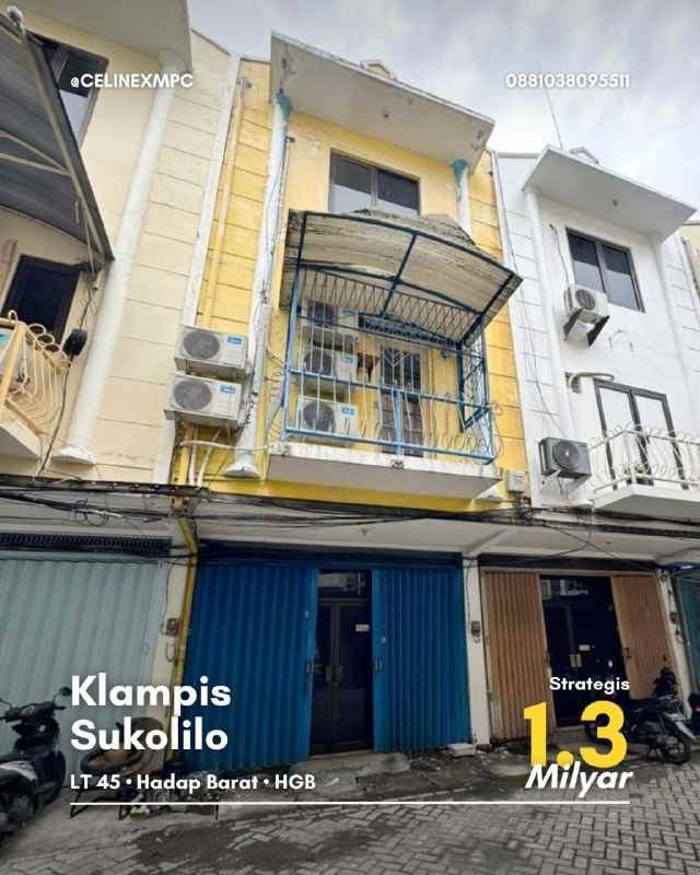 ruko klampis hadap barat