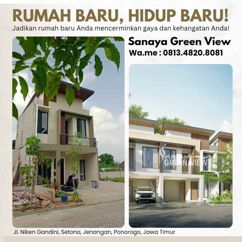 rumah 2 lantai edisi menipis syariah di ponorogo