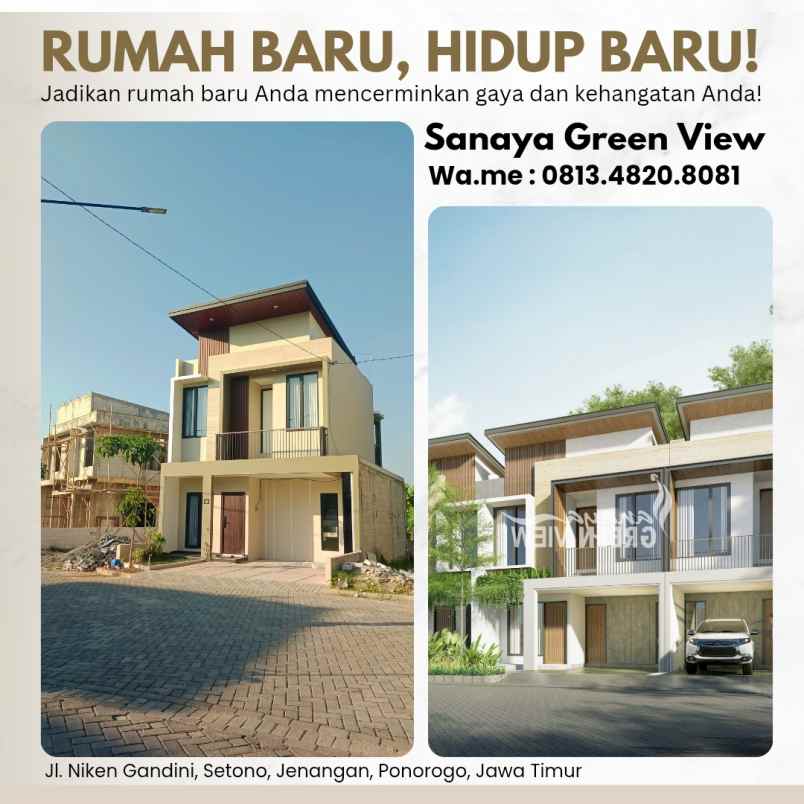 rumah 2 lantai edisi menipis syariah di ponorogo