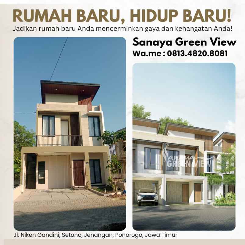 rumah 2 lantai edisi menipis syariah di ponorogo