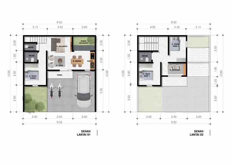 rumah 2 lantai modern di ngaglik dekat blue lagoon