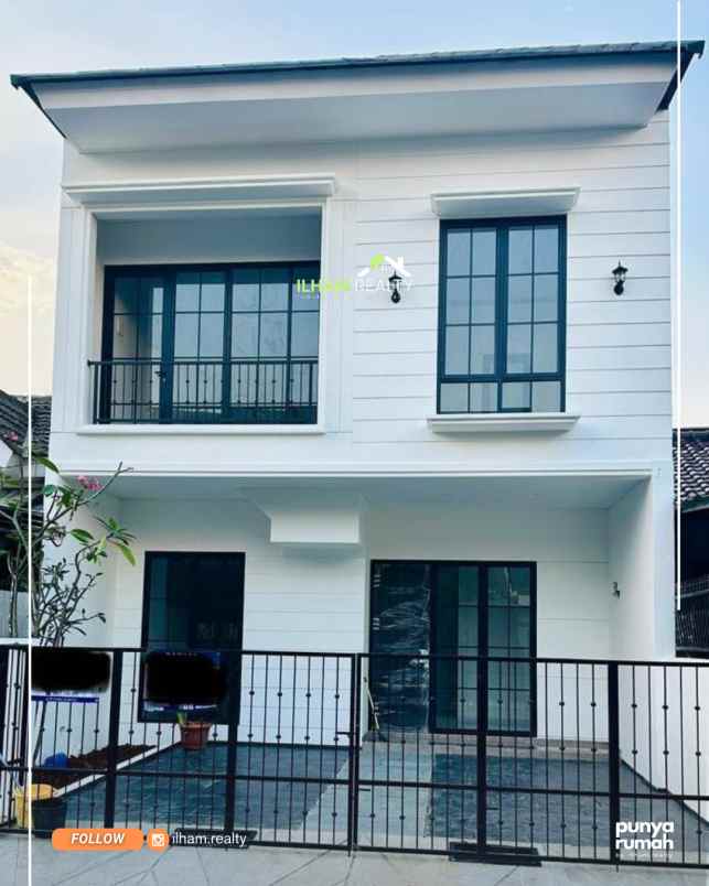rumah cantik 2 lantai di nusaloka bsd layout maksimal