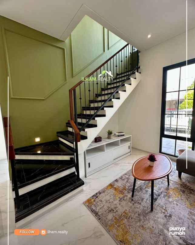 rumah cantik 2 lantai di nusaloka bsd layout maksimal
