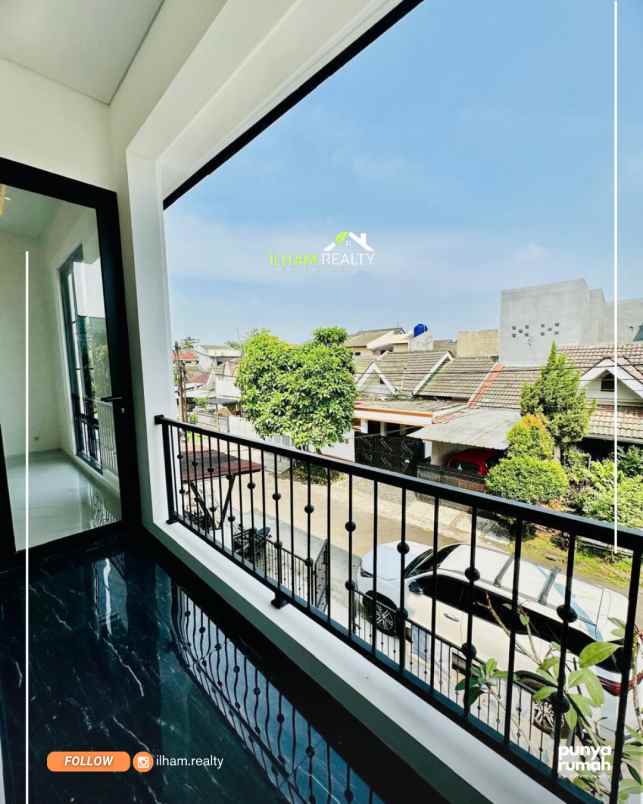 rumah cantik 2 lantai di nusaloka bsd layout maksimal