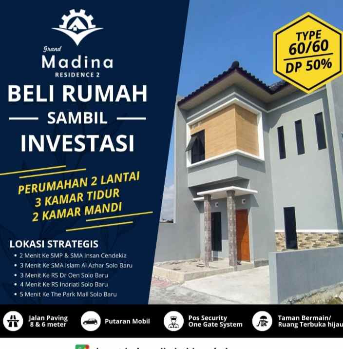 rumah dua lantai di jl ovensari balepadi baki