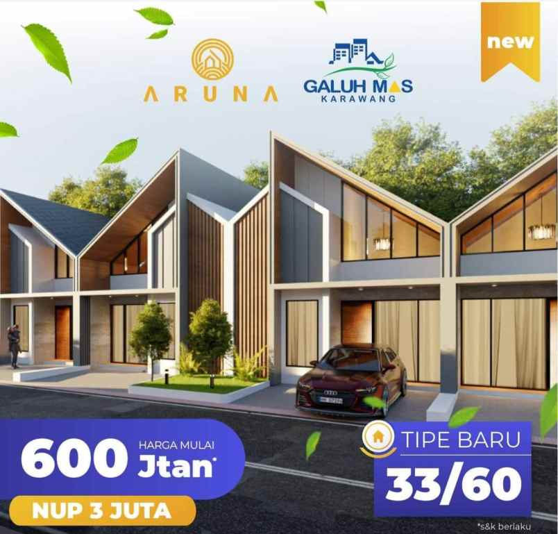 rumah modern minimlis dengan view danau harmony