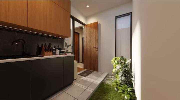 rumah modern minimlis dengan view danau harmony