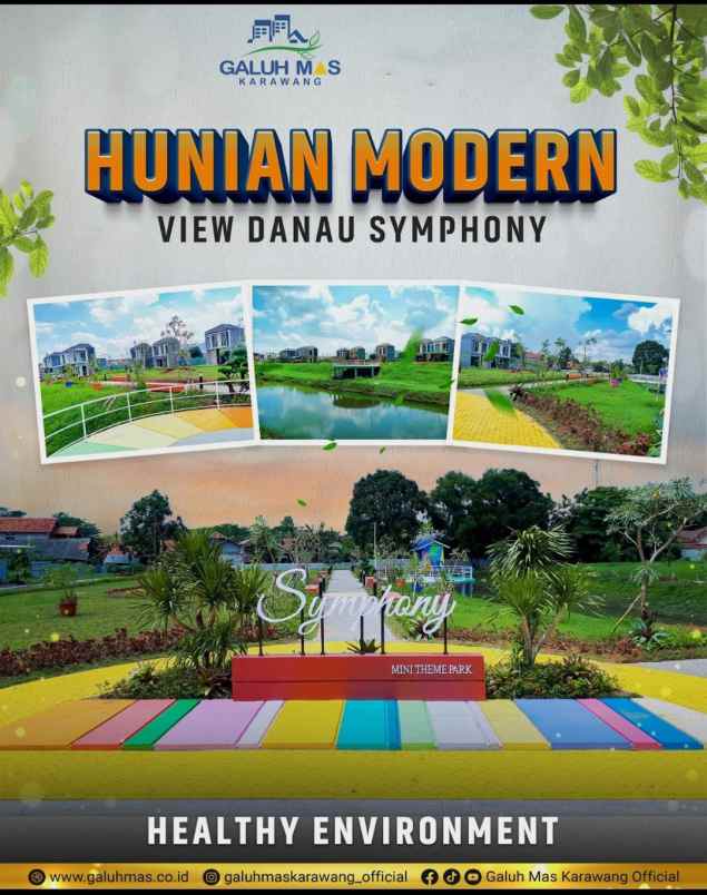 rumah modern minimlis dengan view danau harmony