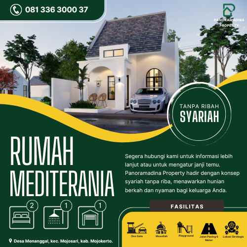 rumah mojosari murah 300 jutaan konsep mediterania
