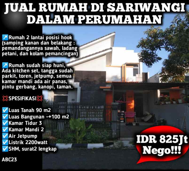rumah murah cluster sariawangi parongpong bandung