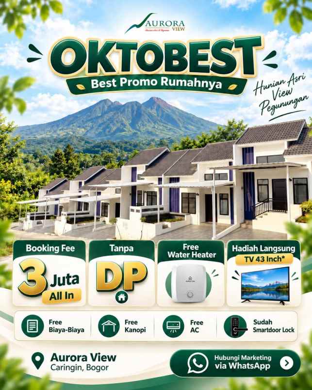 rumah view gunung cicilan cuma 3 jutaan