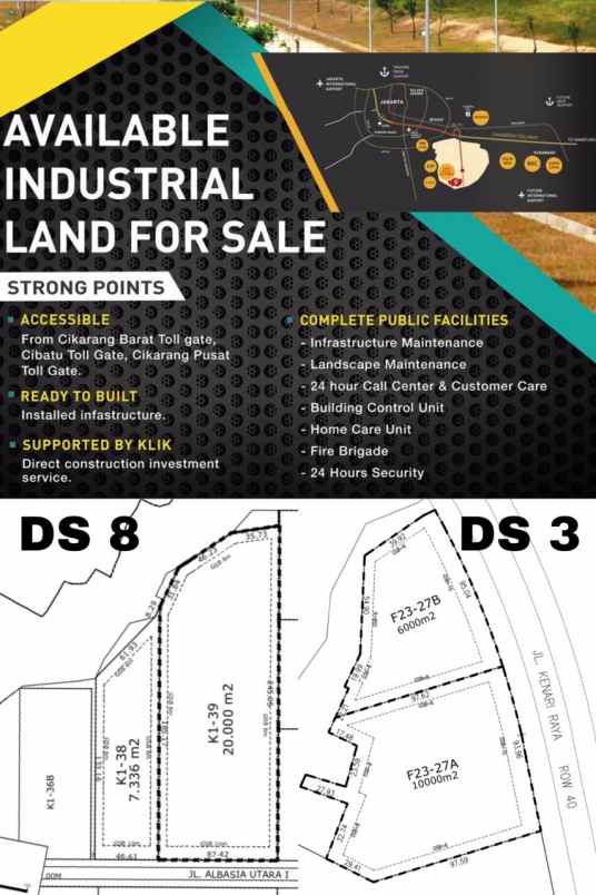 tanah jl kenari raya delta