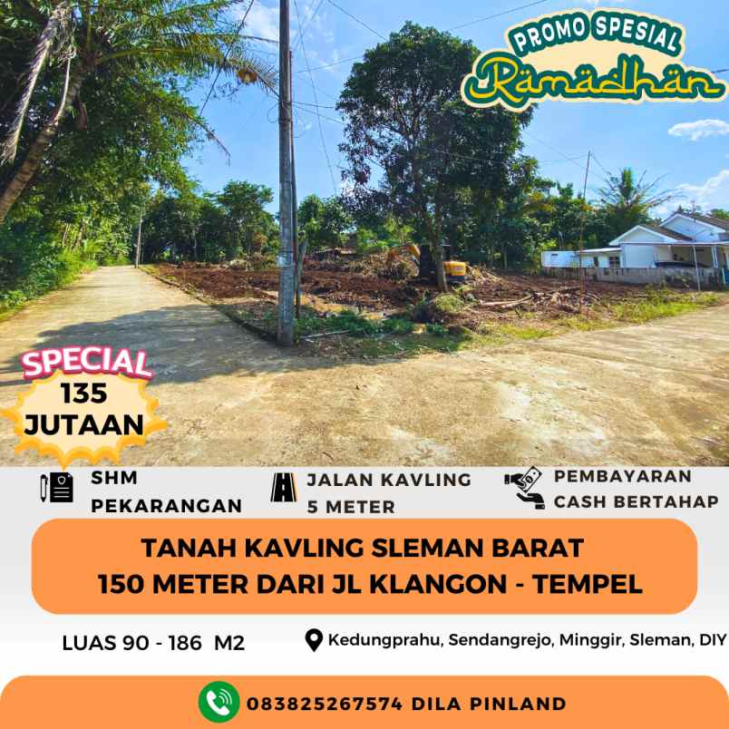 tanah kavling sleman barat di utara pasar balangan
