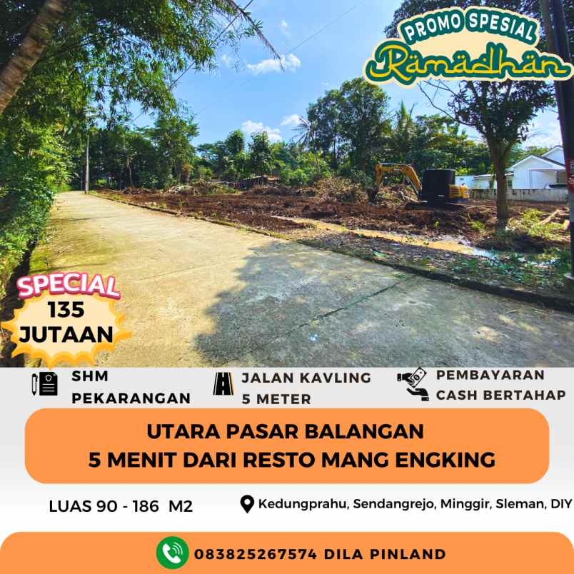 tanah kavling sleman barat di utara pasar balangan