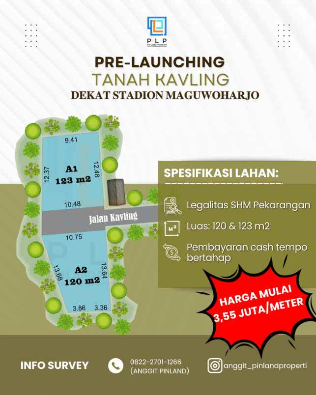 tanah murah dekat stadion maguwoharjo