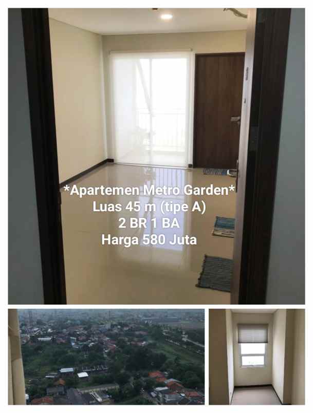 apartemen metro garden view bsd tidak sutet luas 45 m