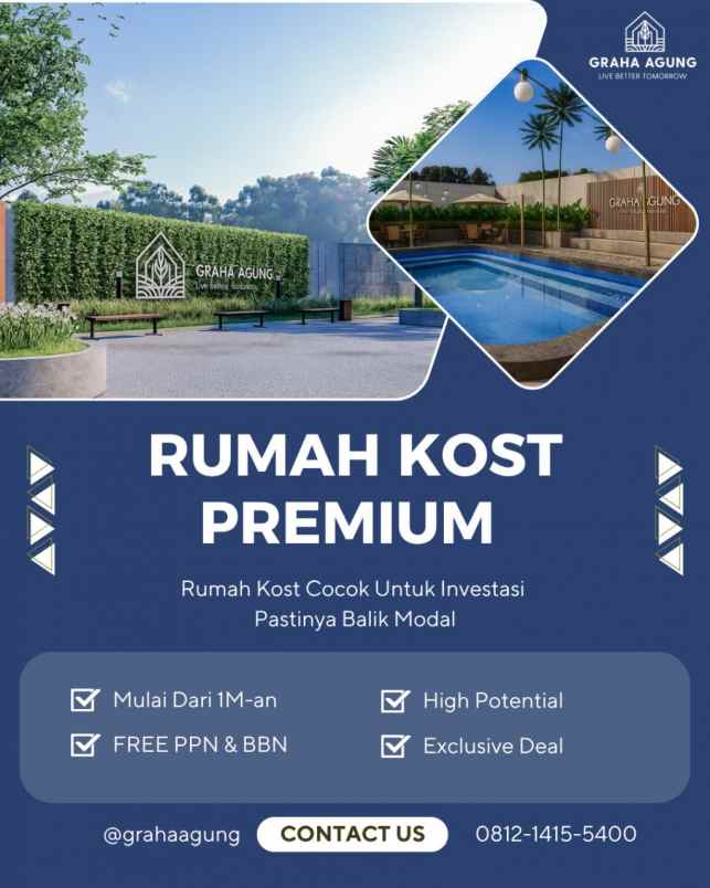 dijual kost jl chili jl perum joyo