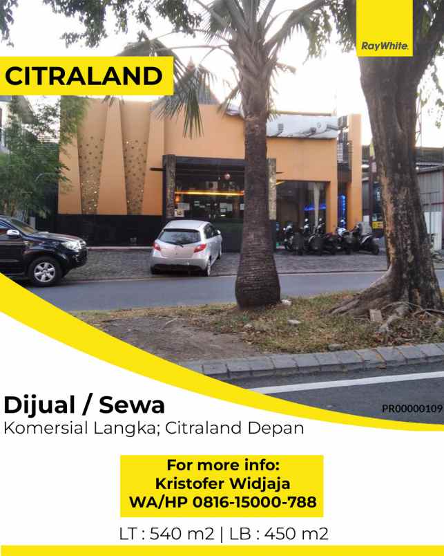 dijual ruko gudang kantor citraland pwk gwalk