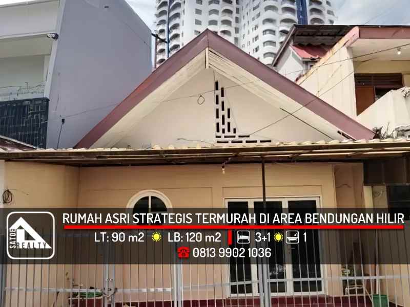 dijual rumah bendungan hilir jakarta pusat
