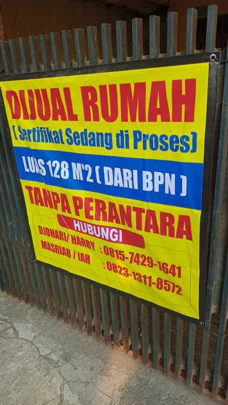 dijual rumah bersertifikat hak milik