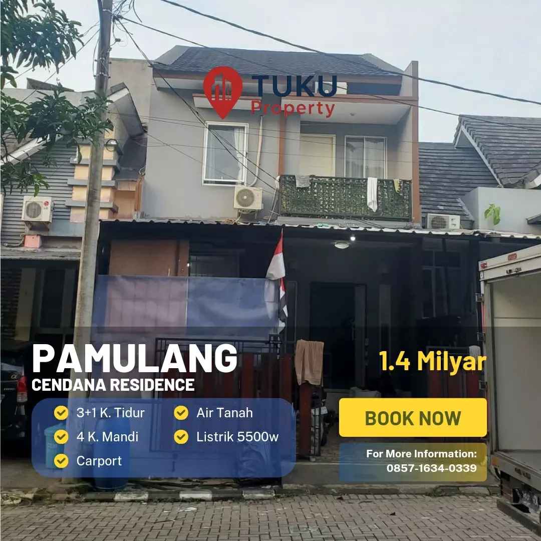 dijual rumah cendana residence pamulang ciater
