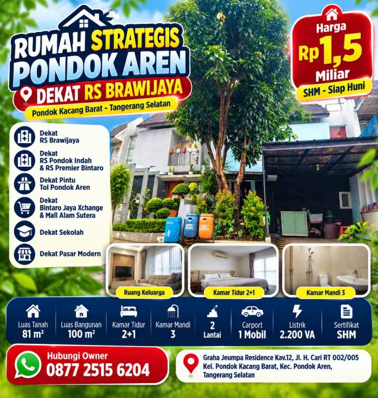 dijual rumah graha jeumpa residence kav