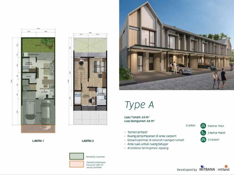 dijual rumah green bestari park talaga