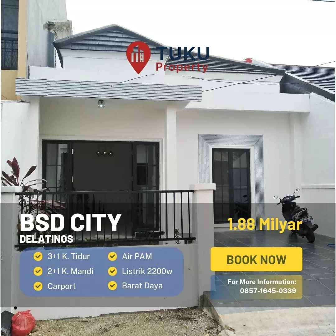 dijual rumah griya loka 1 1 jl pinus bsd