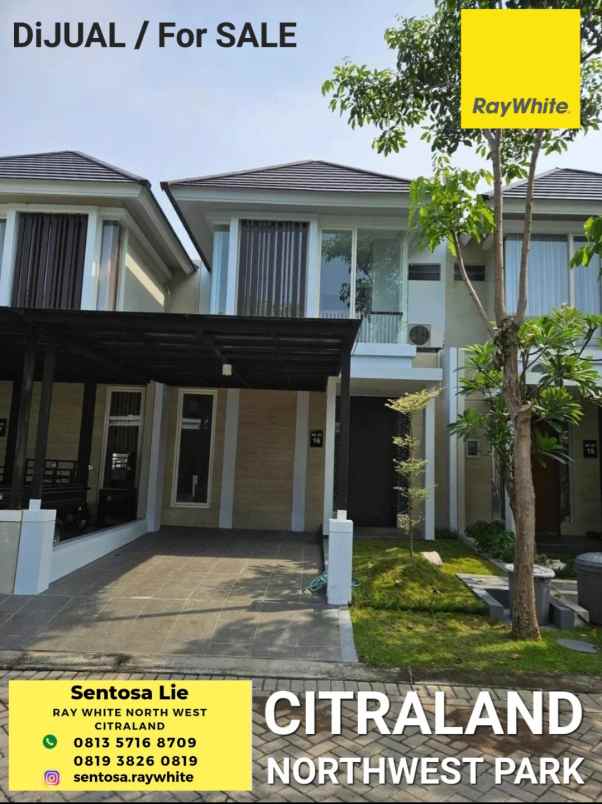 dijual rumah jalan northwest park citraland