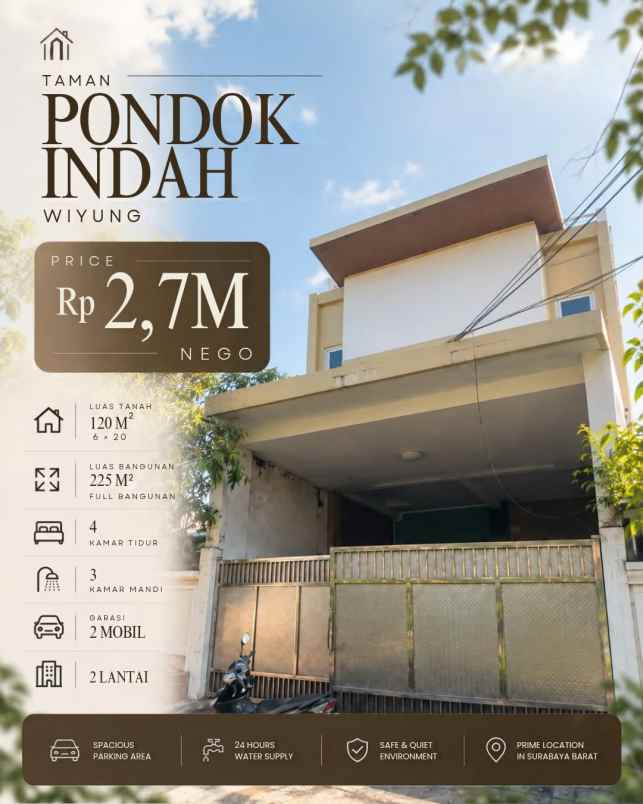dijual rumah jalan taman pondok indah