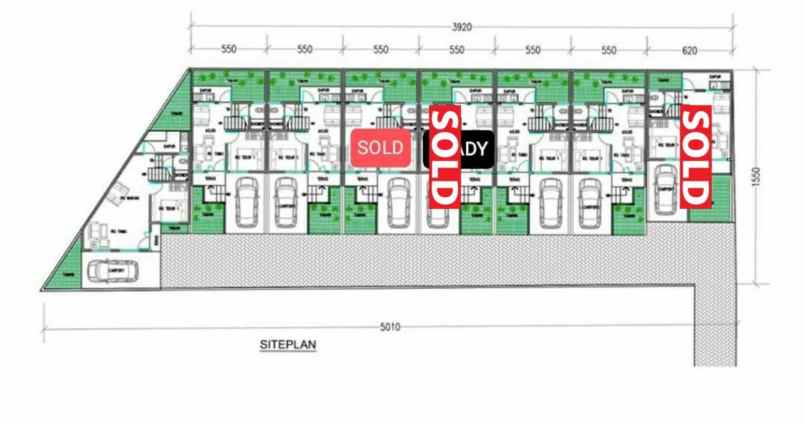 dijual rumah lokasi strategis dp 0 free