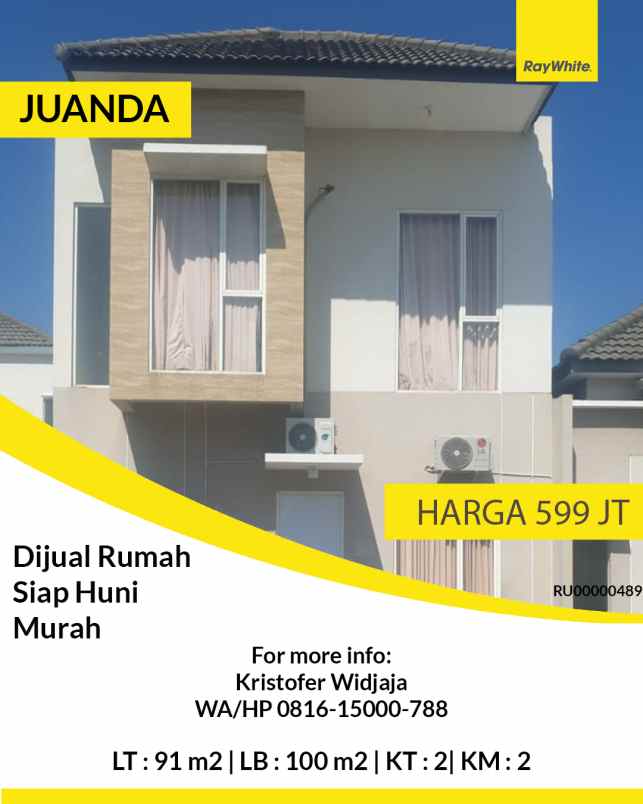 dijual rumah newton park juanda sidoarjo