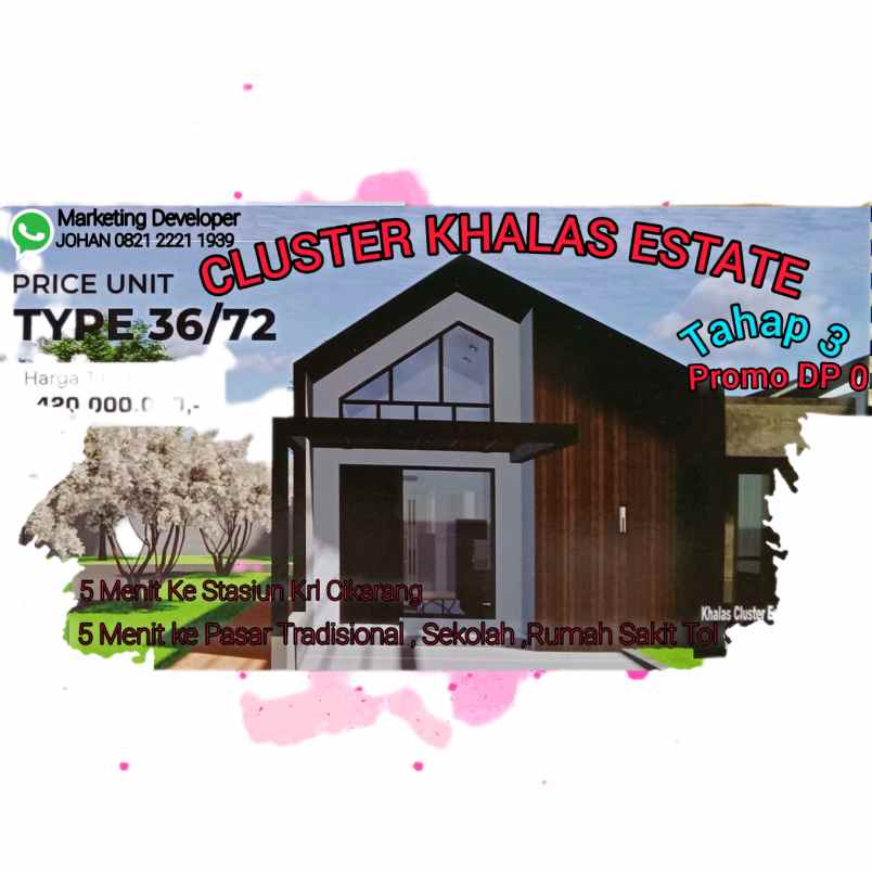 dijual rumah puri lintas asih kel