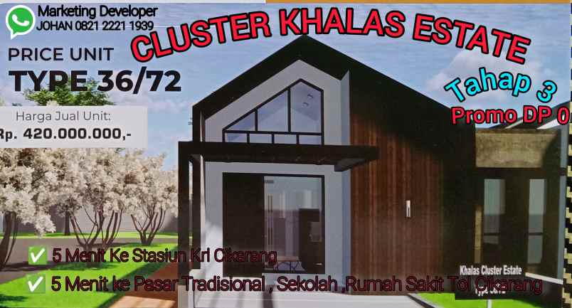 dijual rumah puri lintas asih kel