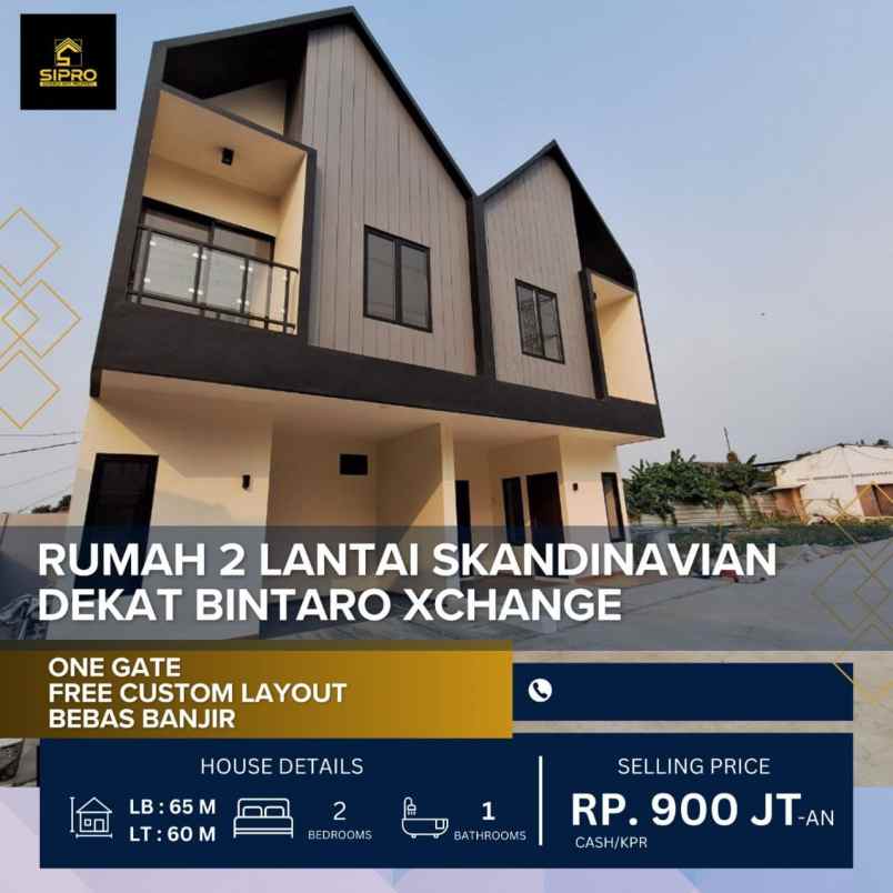 dijual rumah sawah baru ciputat