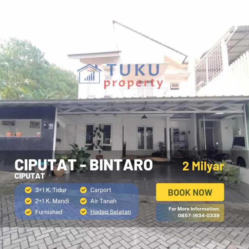 dijual rumah sawah baru ciputat bintaro