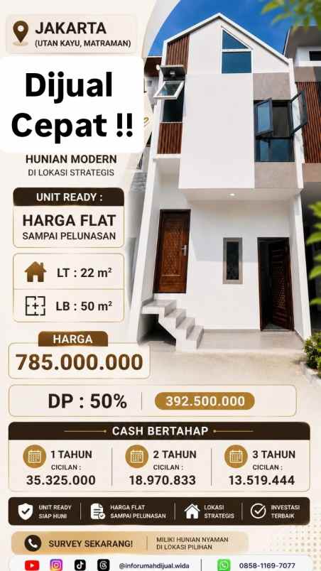 dijual rumah utan kayu