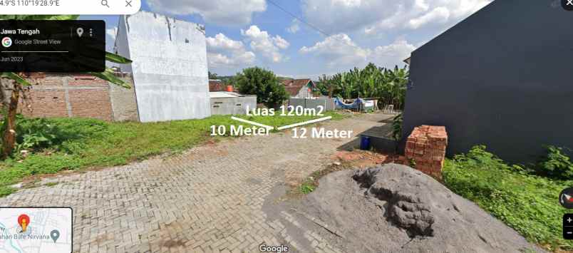 dijual tanah 120m2 lokasi bringin semarang