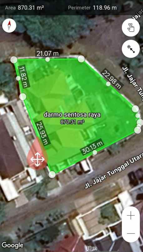 dijual tanah darmo sentosa raya