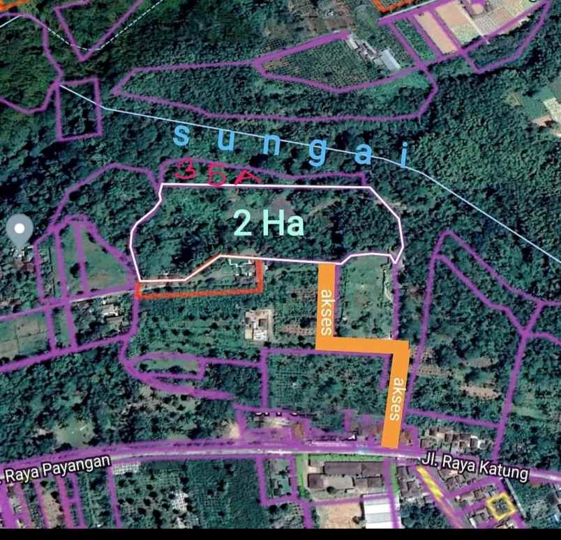 dijual tanah jalan raya payangan