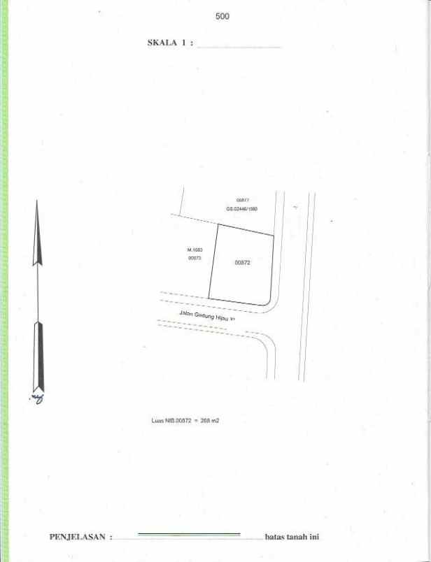 dijual tanah jl gedung hijau pondok indah