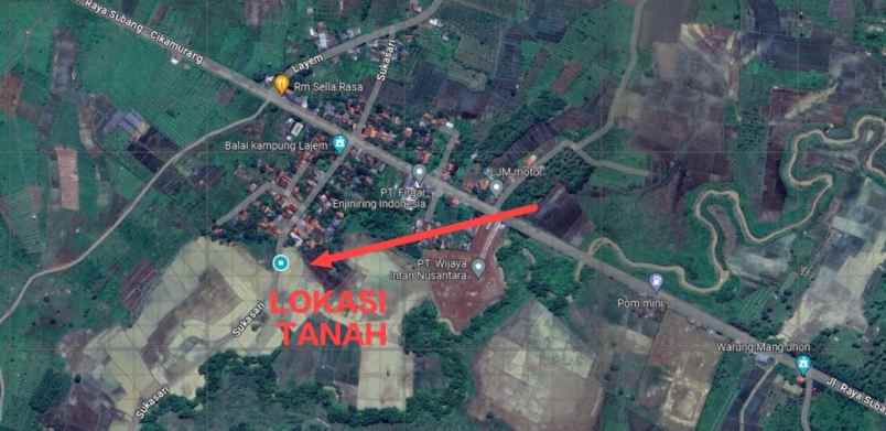 dijual tanah jl lajem cikamurang raya