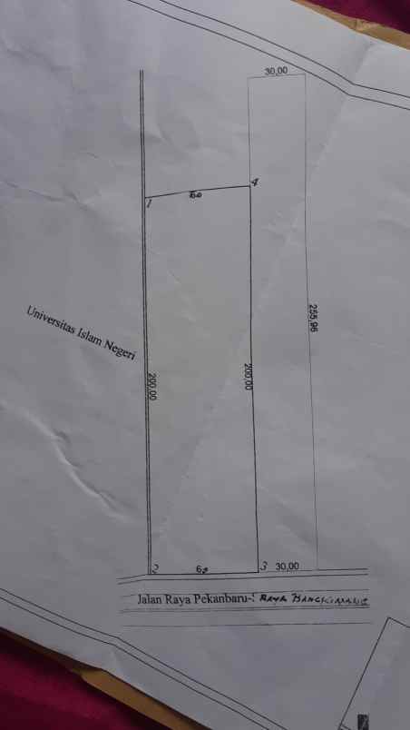 dijual tanah jl raya pekanbaru bangkinang